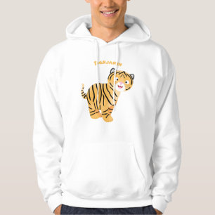 Veste À Capuche Caricature de petit tigre joyeux