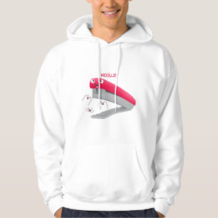 Veste À Capuche Caricature en agrafeuse rouge pâle
