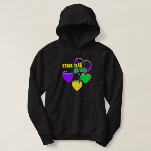 Veste À Capuche Carnaval mignon de coeur pourpre de vert jaune de