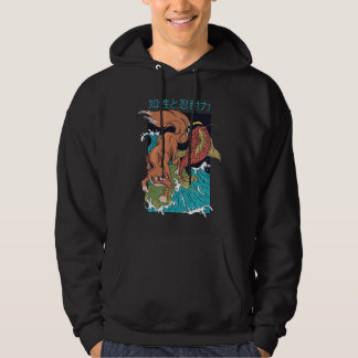 Veste À Capuche Carpe Koï avec Dessin de Style Japonais Renard