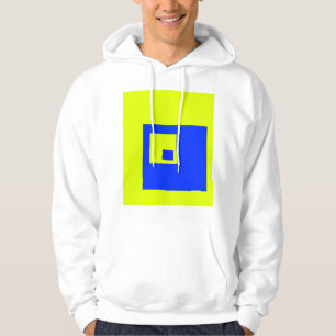 Veste À Capuche Carré jaune et bleu