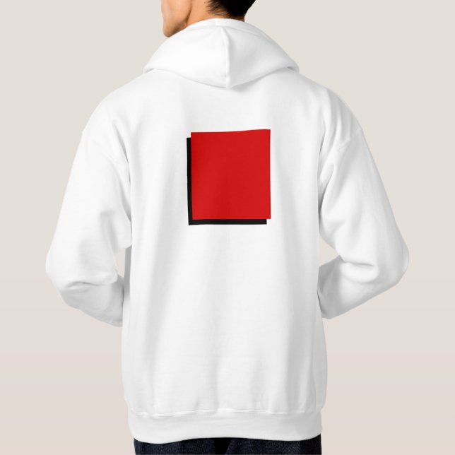 Veste À Capuche Carré rouge classique Bauhaus Art (Dos)