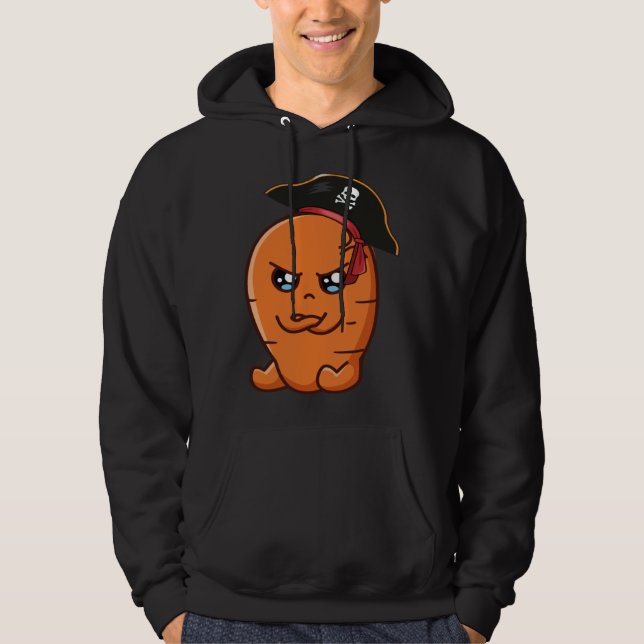 Veste À Capuche Carrot Pirate Vegan Food (Devant)