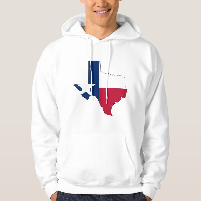 Veste À Capuche Carte de drapeau du Texas (Devant)