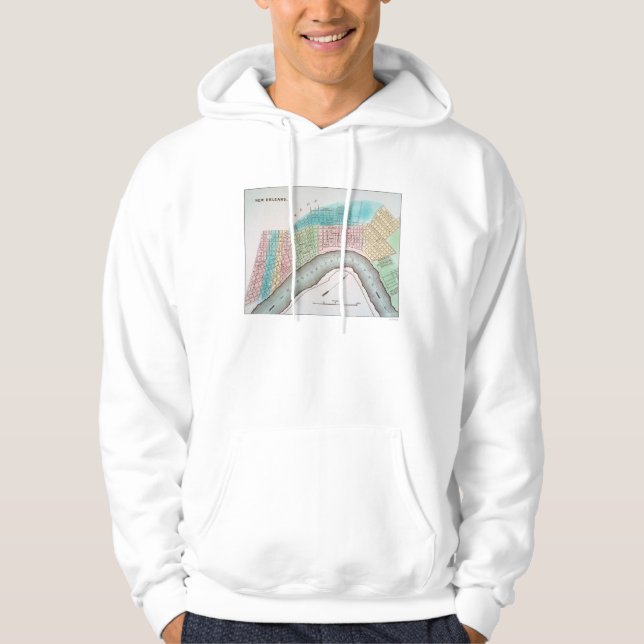 Veste À Capuche Carte de la Nouvelle-Orléans, 1837 (Devant)