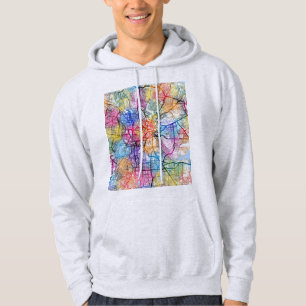 Veste À Capuche Carte de la ville de Bengaluru Karnataka