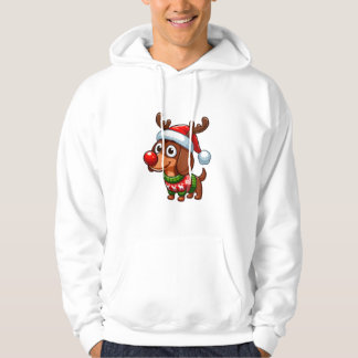Veste À Capuche Cartoon de rudolph de chien de Wiener