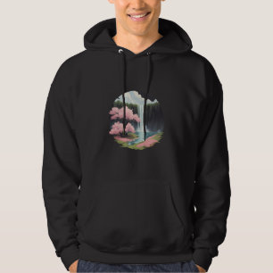Veste À Capuche Cascade et fleurs de cerisiers