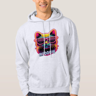 Veste À Capuche Cat Meow with sunglasses T-Shirt