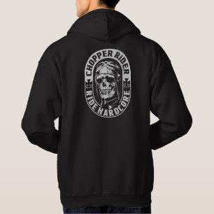 Veste À Capuche Cavalier crâne de moto chopper conduite hardcore à