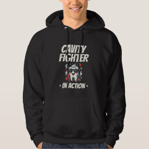 Veste À Capuche Cavity Fighter In Action Dental Teeth Doctor Denti