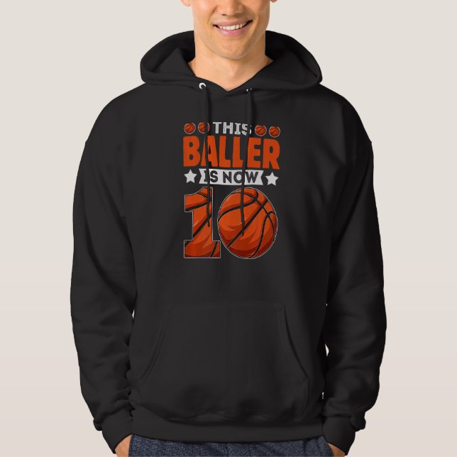 Veste À Capuche Ce Baller Est Maintenant 10 Ans Joueur De Basketba (Devant)