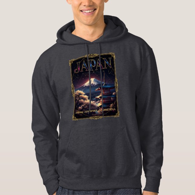 Veste À Capuche Celestial Mount Fuji Japan Pagoda Travel Art (Devant)