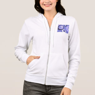Veste À Capuche Cercles violets géométriques abstraits du milieu d