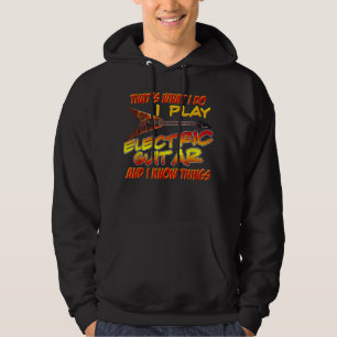 Veste À Capuche C'est ce que je fais je joue de la guitare électri