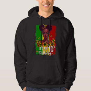 Veste À Capuche C'est mon 10e anniversaire 10 ans Black Melanin W