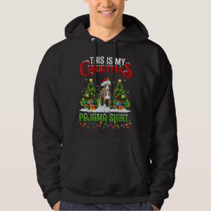 Veste À Capuche C'Est Mon Pyjama De Noël Chien Grise Italien