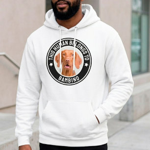 Veste À Capuche Cet Humain Appartient Au Chien Photo Personnalisée