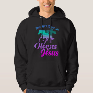 Veste À Capuche CETTE FILLE VIT DE CHEVAUX & DE JÉSUS Amour Équest