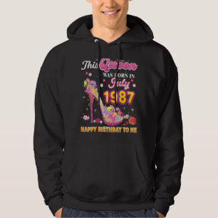 Veste À Capuche Cette Reine Est Née En Juillet 1987 Joyeux Anniver
