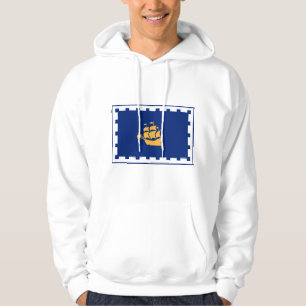 Veste À Capuche Chandail à capuchon avec drapeau de Québec, Canada