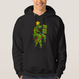 Veste À Capuche Chandail de Noël moche T Rex Noël