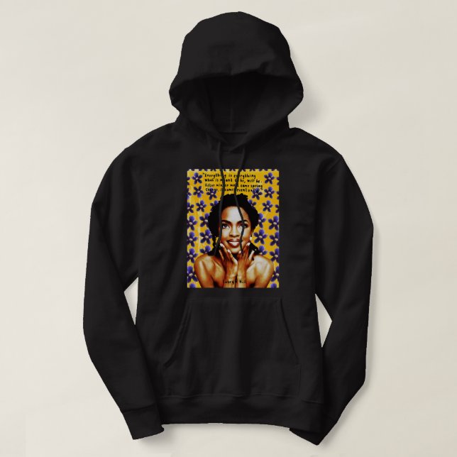 Veste À Capuche Chanteur cool Funny Cadeau Lauryn Hills fans (Design devant)