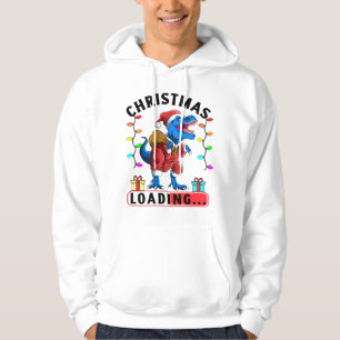 Veste À Capuche Chargement de Noël de dinosaure bleu T Rex