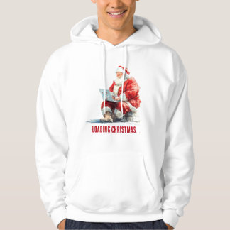 Veste À Capuche Chargement Noël amusant Père Noël Design