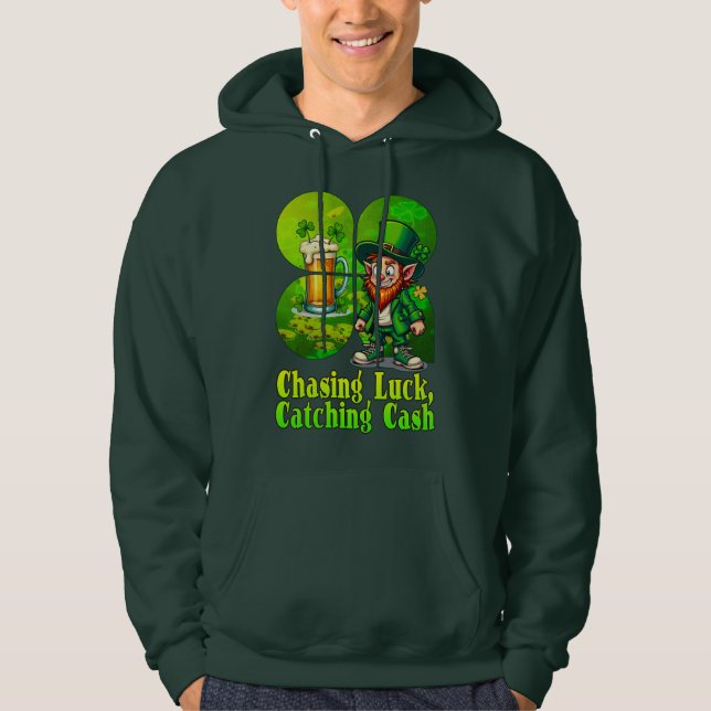 Veste À Capuche Chasing Luck Catching Cash St Patrick’s - camiseta (Devant)