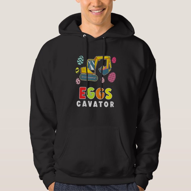 Veste À Capuche Chasse aux oeufs de Pâques mignonettes Drôle Eggsc (Devant)