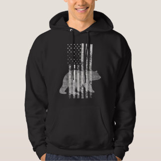 Veste À Capuche Chasse patriotique ours drapeau américain t-shirt