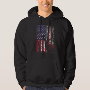 Veste À Capuche Chasseur de cerfs Mule Cerf Patriotisme Américain