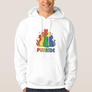 Veste À Capuche Chat arc-en-ciel vintage Purride Vector Design_1