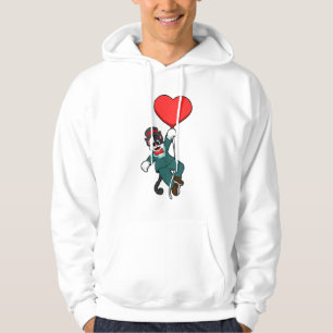 Veste À Capuche Chat comme marié avec ballon en forme de cœur
