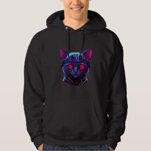 Veste À Capuche Chat cyberpunk Kitty cyber punker