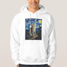 Chat de Van Gogh Nuit Étoilée Art Impressionniste