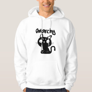 Veste À Capuche Chat Funny Anarchie Halloween Animaux Pour Femmes 