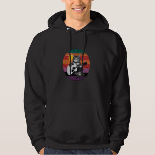 Veste À Capuche Chat Jouer De La Guitare Pour Hommes Femmes Enfant