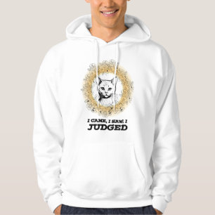 Veste À Capuche Chat Jugement Fleuriste – Je Suis Venue J'ai Vu J'