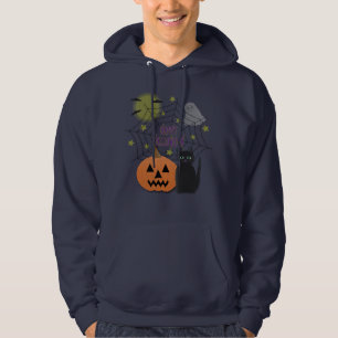 Veste À Capuche Chat noir et Citrouille pas effrayant Halloween