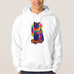 Veste À Capuche Chat Pop-Art Ragdoll - Rue Neon colorée