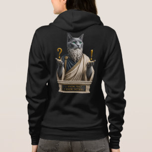 Veste À Capuche Chat Socrate Bleu Russe