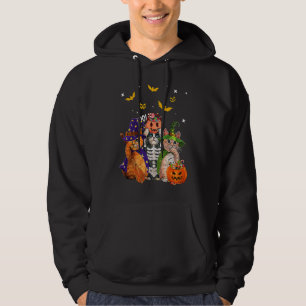 Veste À Capuche Chat Sorcière Citrouille effrayant Chat Squelette 