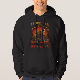 Veste À Capuche Château Hanté Halloween Sorcière Citrouille Prêt E