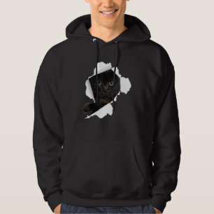 Veste À Capuche Chats Chats Chats Chats Blackcats Tordus Tête Kitt