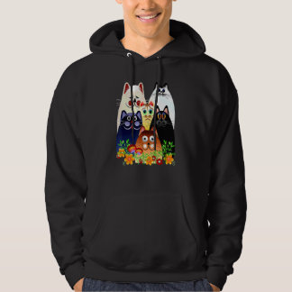 Veste À Capuche Chats et fleur