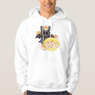 Veste À Capuche Chauve-souris Kawaii intelligente avec bol de tofu