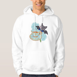 Veste À Capuche Chauve-souris mignonne et hydrangea à l'heure du t
