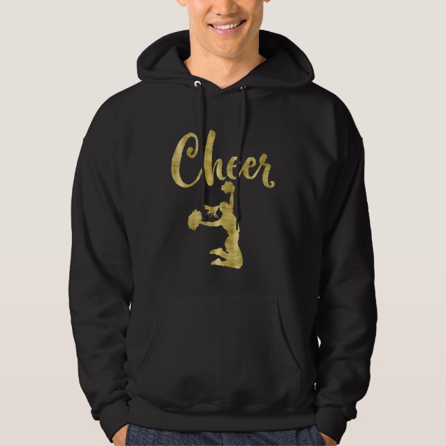 Veste À Capuche Cheerleading Script Cheer Dark Yellow (Devant)